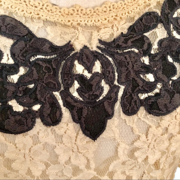 Free People ivory lace blouse size small - Picture 3 of 5